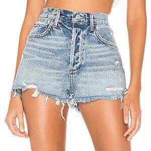 AGOLDE Distressed Denim Women Shorts